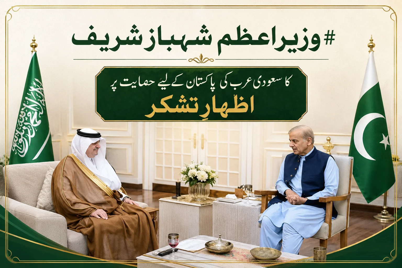وزیراعظم شہباز شریف کا سعودی عرب کی پاکستان کے لیے حمایت پر اظہارِ تشکر
