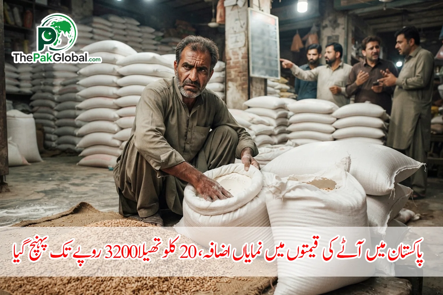 پاکستان میں آٹے کی قیمتوں میں نمایاں اضافہ، 20 کلو تھیلا 3200 روپے تک پہنچ گیا