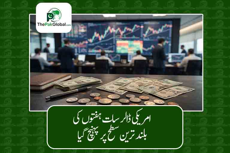 امریکی ڈالر سات ہفتوں کی بلند ترین سطح پر پہنچ گیا