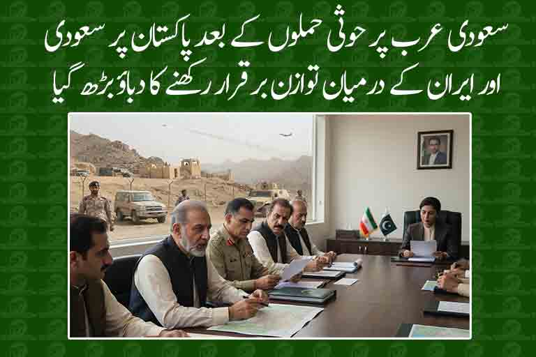 سعودی عرب پر حوثی حملوں کے بعد پاکستان پر سعودی اور ایران کے درمیان توازن برقرار رکھنے کا دباؤ بڑھ گیا