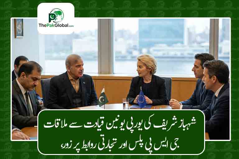 شہباز شریف کی یورپی یونین قیادت سے ملاقات، جی ایس پی پلس اور تجارتی روابط پر زور
