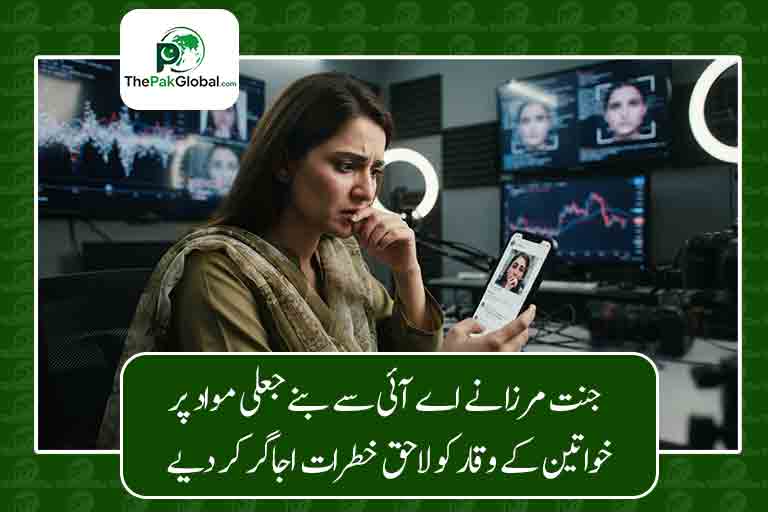 جنت مرزا نے اے آئی سے بنے جعلی مواد پر خواتین کے وقار کو لاحق خطرات اجاگر کر دیے