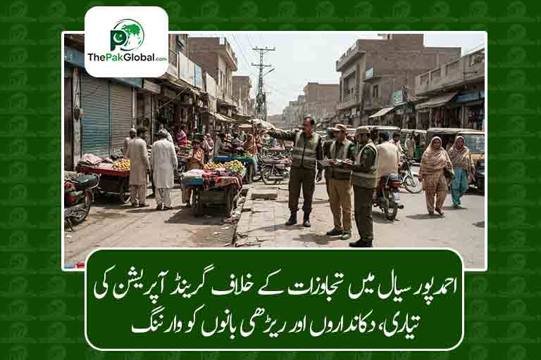 احمدپور سیال میں تجاوزات کے خلاف گرینڈ آپریشن کی تیاری، دکانداروں اور ریڑھی بانوں کو وارننگ