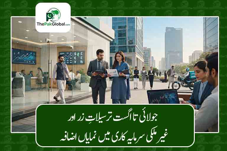 جولائی تا اگست ترسیلاتِ زر اور غیرملکی سرمایہ کاری میں نمایاں اضافہ